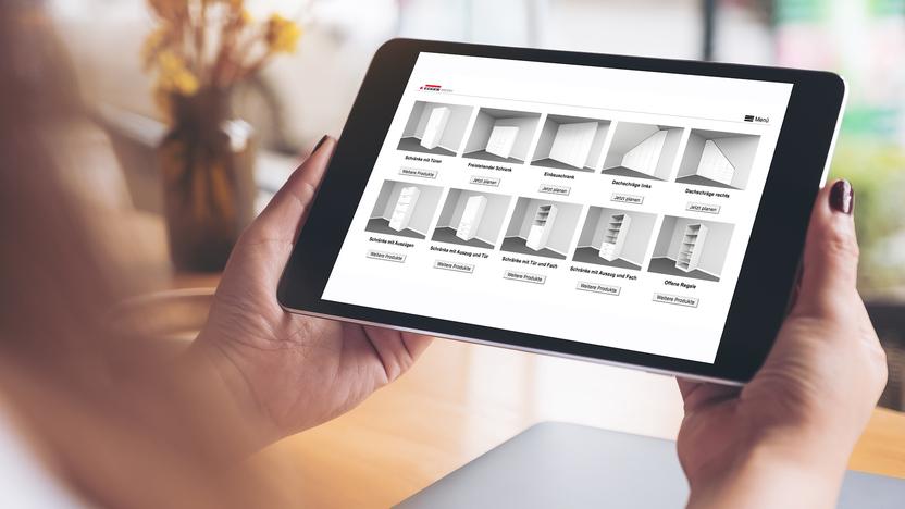Tischler Möbelplaner - online Möbel planen Tischler Möbelplaner auf dem IPad - Möbelübersicht